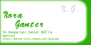 nora ganter business card